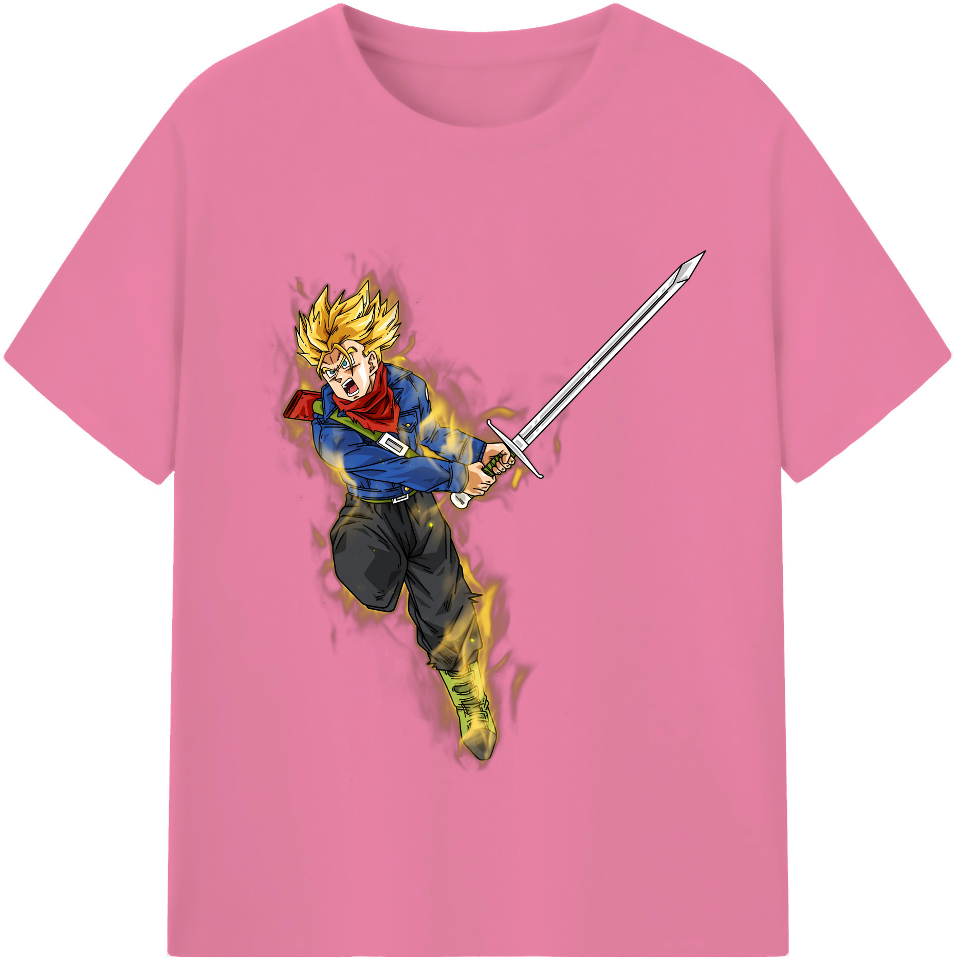 （画像用） ドラゴンボール トランクス（Torankusu）DRAGON BALL Trunks 綿100％半袖Tシャツ（フロントプリント）